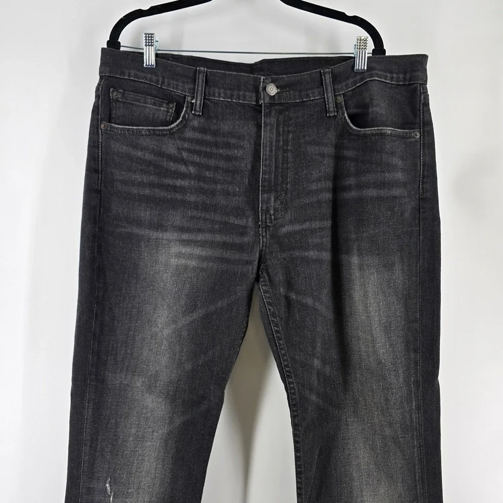 Levi's 511 Slim Fit‎ Jeans Mens 38x32 Black Faded Denim Stretch Pants